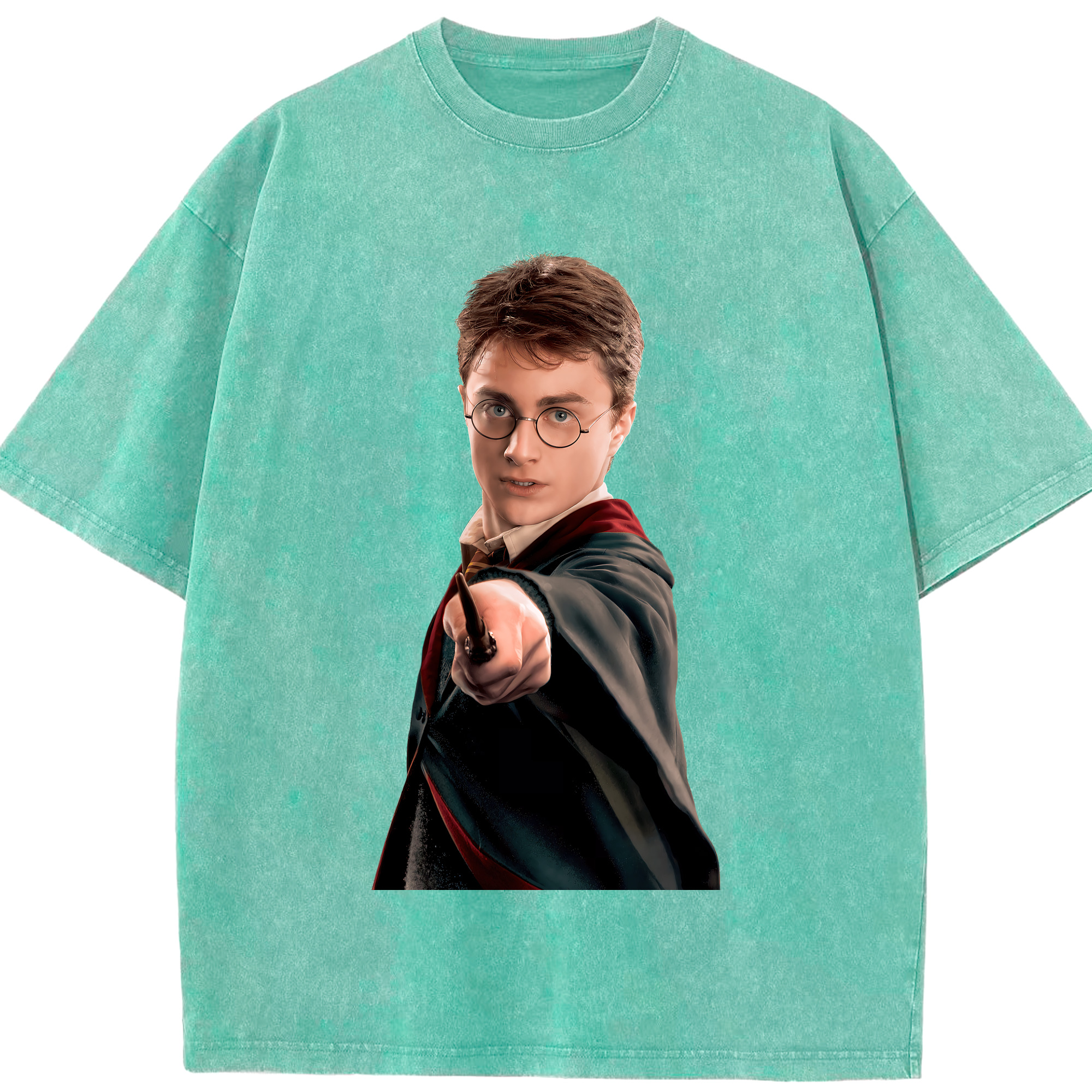 （画像用） Harry Potter ハリー・ポッターシリーズ 綿100% ヴィンテージ風 半袖Tシャツ（フロントプリント）